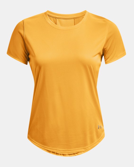 여성 UA 스피드 스트라이드 2.0 티셔츠 in Yellow image number 4